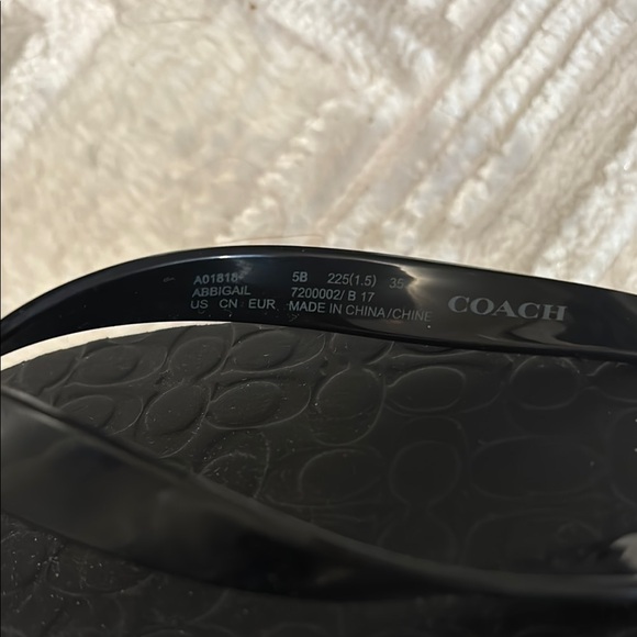 Coach Black Flip Flops - Picture 3 of 3